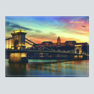 Chain-bridge and Buda Castle by Sunset SRGP-003M