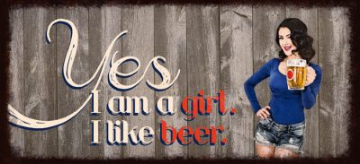 Yes I'm a girl I like beer RGB-0068 - Image 2