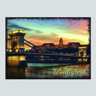 Chain bridge, castle by dawn FM-003M