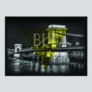 Chain bridge by night BW MC-0097