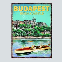 Buda Castle and motor boat