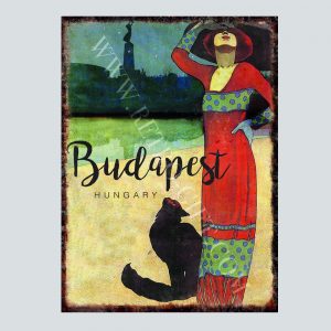 Woman with cat in Budapest